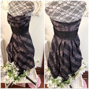 New BCBG Max Azria Strapless Taffeta Dress